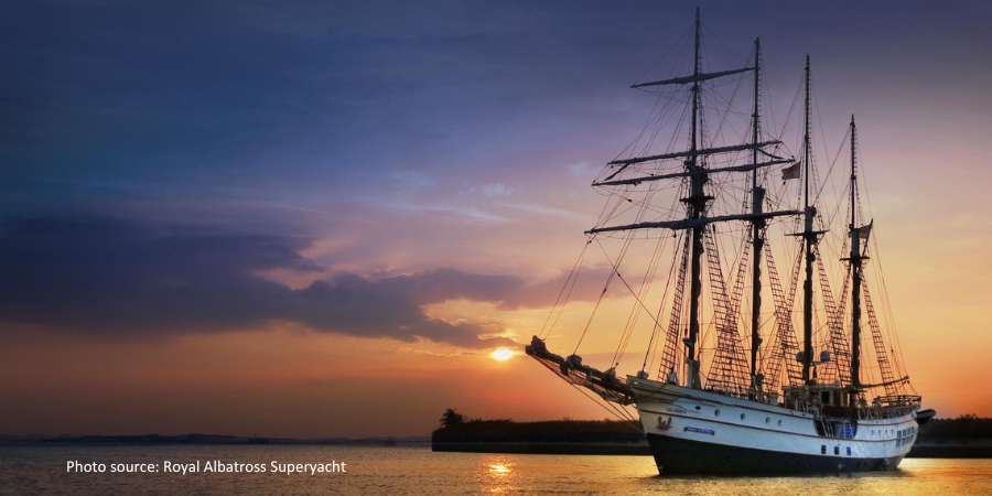 Take a ride on the luxurious Royal Albatross Tallship in Singapore